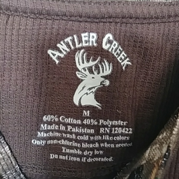 Camo & Brown Men's Thermal/Ribbed Shirt NWT - Picture 4 of 7